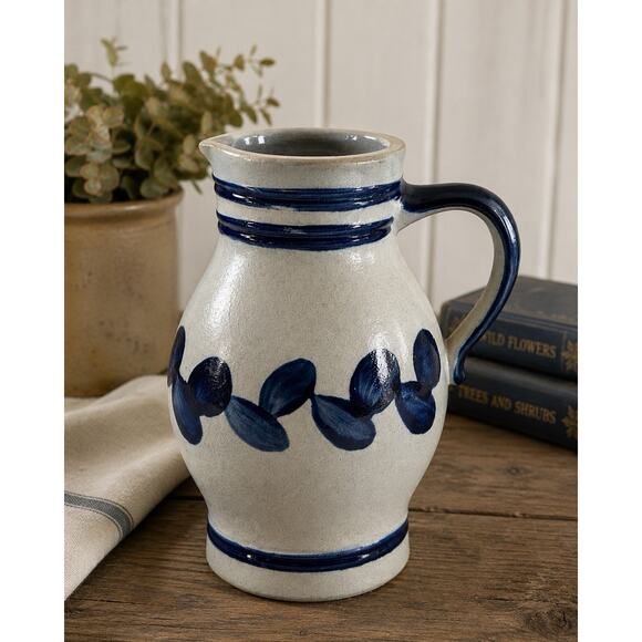 Kleiraba Other - Kleiraba Handarbeit Denmark Pottery Pitcher Vase Blue Gray Stoneware 0.5L